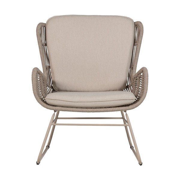 Poltrona da esterno beige in metallo/in imbottito Grace – WOOOD-image-2