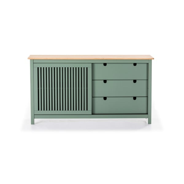 Cassettiera in legno verde Bruna - Marckeric