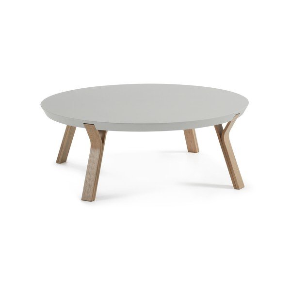 Tavolino grigio chiaro , Ø 90 cm Solid - Kave Home