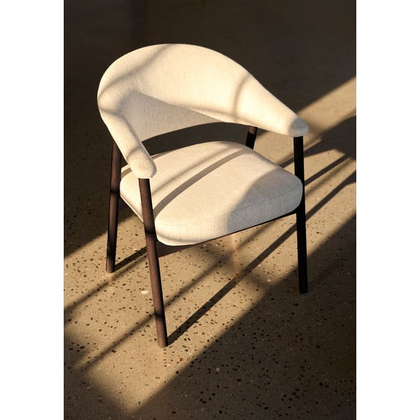 Set di sedie da pranzo color crema in rovere massiccio con braccioli 2 pz Elk – Unique Furniture-image-2