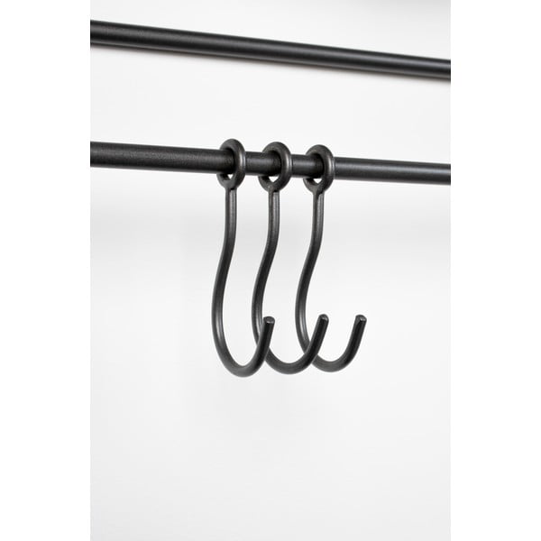 Set attaccapanni da ingresso in acciaio nero Duco - White Label-image-4