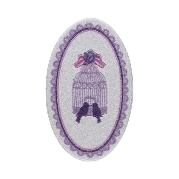 Tappeto da bagno Coriandoli Tappeto da bagno Birdcage Viola, 66 x 107 cm - Foutastic-image-1
