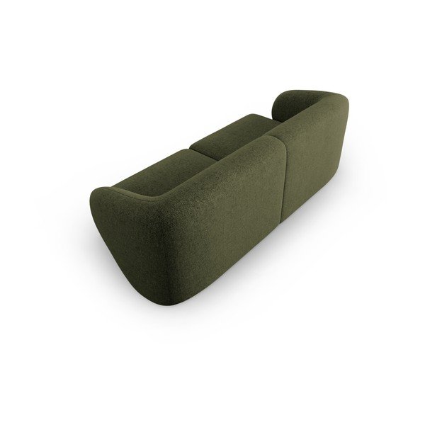 Divano verde con rivestimento in ciniglia 188 cm Paolo – Milo Casa-image-3
