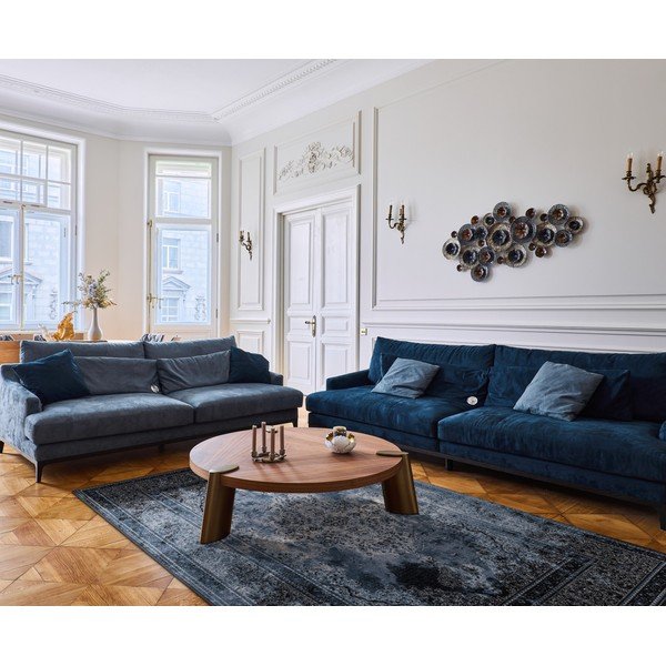 Tappeto blu in lana 100x180 cm Difida – Agnella-image-1