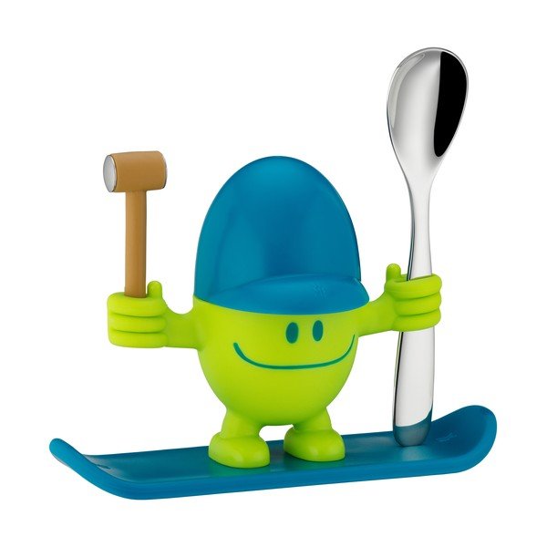 Portauovo blu-verde con cucchiaio Cromargan® Mc Egg McEgg - WMF