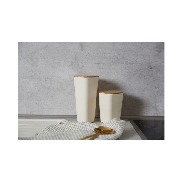 Contenitore beige con coperchio in bambù , 1 l Derry - Wenko-image-4