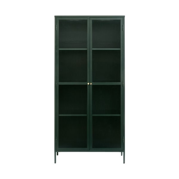 Vetrina in metallo verde scuro 90x190 cm Bronco - Unique Furniture