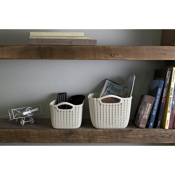 Cesto portaoggetti bianco , 3 l Knit - Curver-image-1