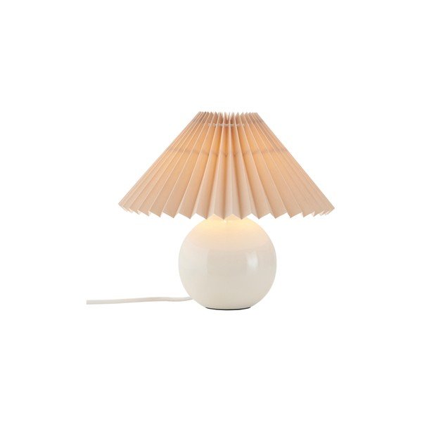 Lampada da tavolo beige/color crema in tessuto (altezza totale 22 cm) Mimmi – Ellos Home-image-3