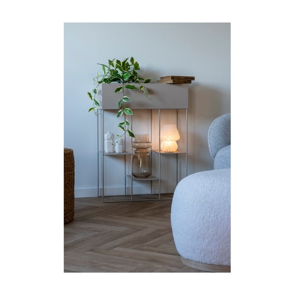 Lampada da tavolo LED bianca con paralume in vetro (altezza totale 19,5 cm) Alton – House Nordic-image-3