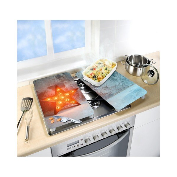 Set di 2 copri stufe in vetro, 52 x 30 cm Star - Wenko-image-1