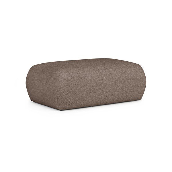 Poggiapiedi marrone rivestito in bouclé Mirel – Rodier-image-2
