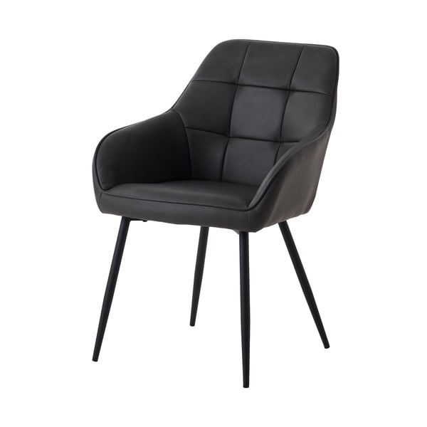 Set di sedie da pranzo grigio scuro in imbottito con braccioli 2 pz Nolan Square – Unique Furniture-image-4