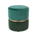 Poggiapiedi verde/turchese con rivestimento in velluto Bubbly – White Label