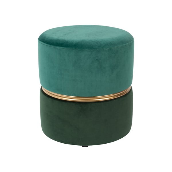 Poggiapiedi verde/turchese con rivestimento in velluto Bubbly – White Label