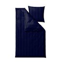 Set copripiumino e federa blu scuro in tessuto damascato per letto singolo 140x200 cm Noble – Södahl