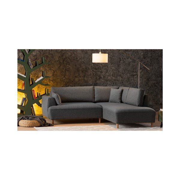 Divano angolare grigio scuro Felix, angolo destro - Balcab Home-image-3