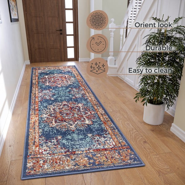 Tappeto blu scuro 80x240 cm Orient Maderno - Hanse Home-image-4