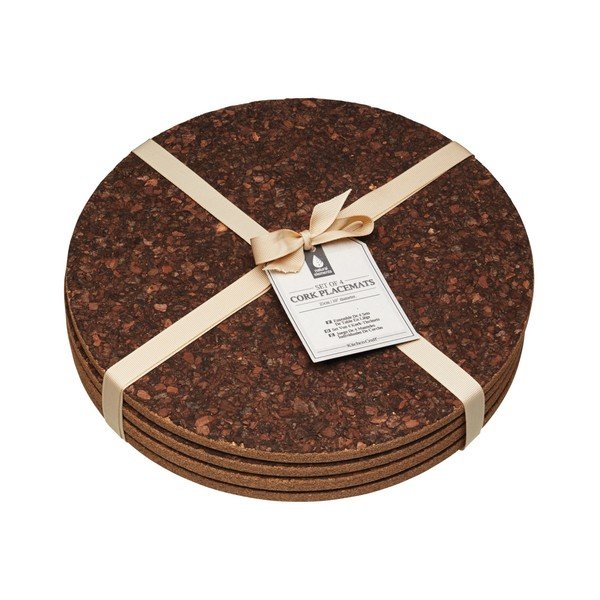 Sada 4 korkových prostírání Kitchen Craft Natural Elements, 25 cm-image-2