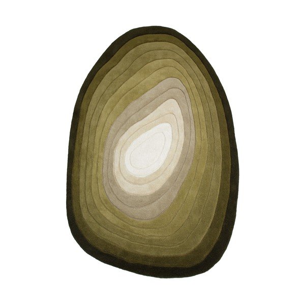 Tappeto verde in lana tessuto a mano 200x290 cm Puddle Ombre  – Flair Rugs