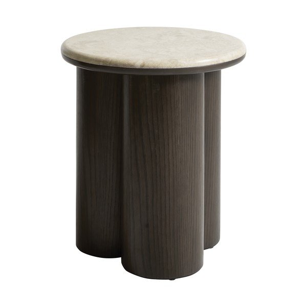 Tavolino rotondo con piano in marmo ø 45 cm Piazze – Unique Furniture