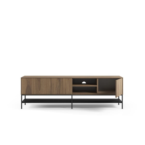 Mobile TV di colore naturale con effetto rovere 180x55x35 cm Amira – Marckeric-image-3