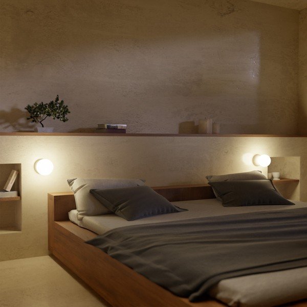 Lampada da parete grigia, altezza 10 cm Creta - SULION-image-2