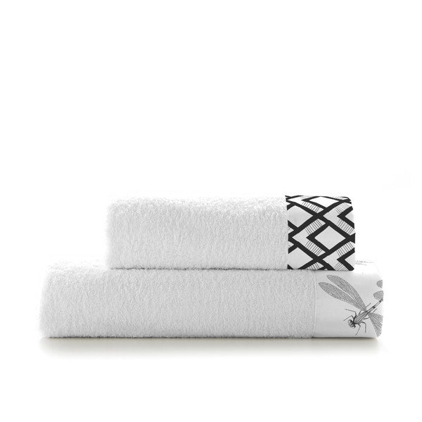 Set di 2 asciugamani in cotone Estuary - Blanc-image-2