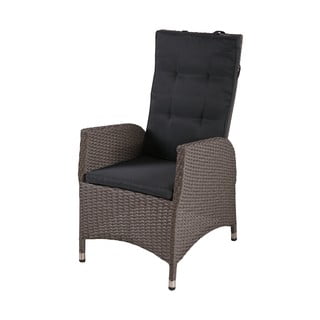 Poltrona da giardino grigio scuro in rattan artificiale Braga - Garden Pleasure