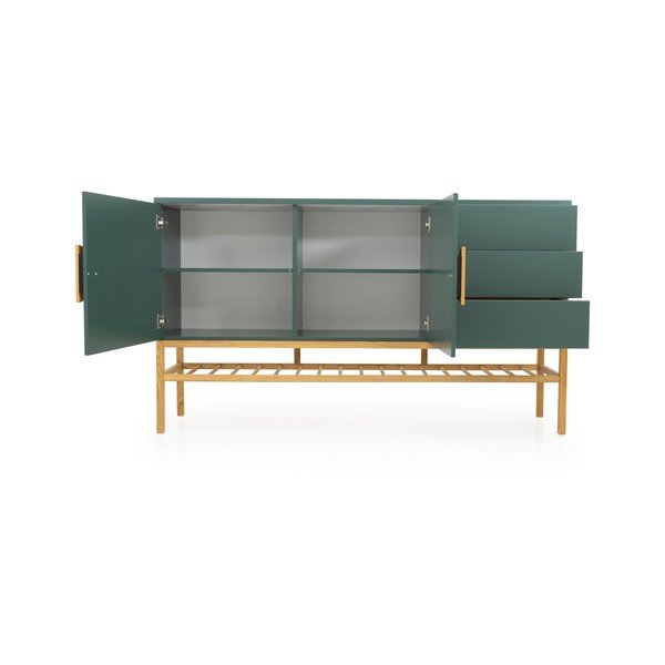 Credenza verde con gambe in legno di quercia Scoop - Tenzo-image-4