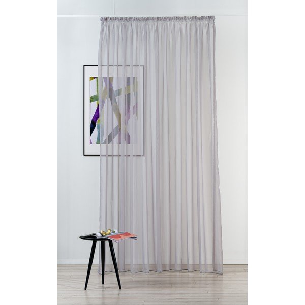 Tenda grigia 140x245 cm Voile - Mendola Fabrics-image-2