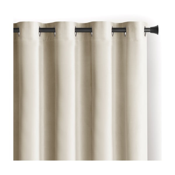 Tenda parzialmente oscurante beige in velluto 140x245 cm Eyelets – Restilo