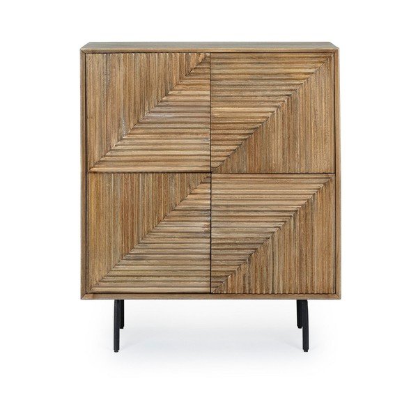 Armadietto di colore naturale in mango massiccio 92x110x40 cm Darsey – Bizzotto-image-1