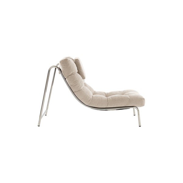 Poltrona beige con rivestimento in ciniglia Burleson – Jotex-image-3