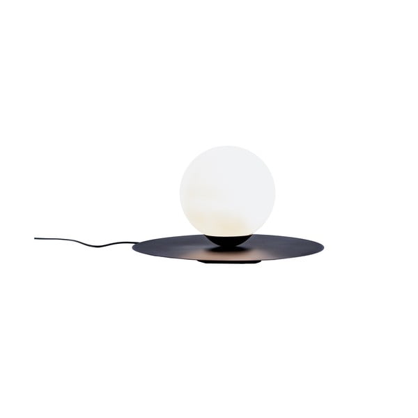 Lampada da tavolo nera con paralume in vetro (altezza 25 cm) Skiva Ball - CustomForm