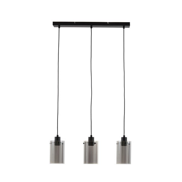 Lampada da soffitto nera con paralume in vetro 65x12 cm Vancouver - Light & Living-image-3