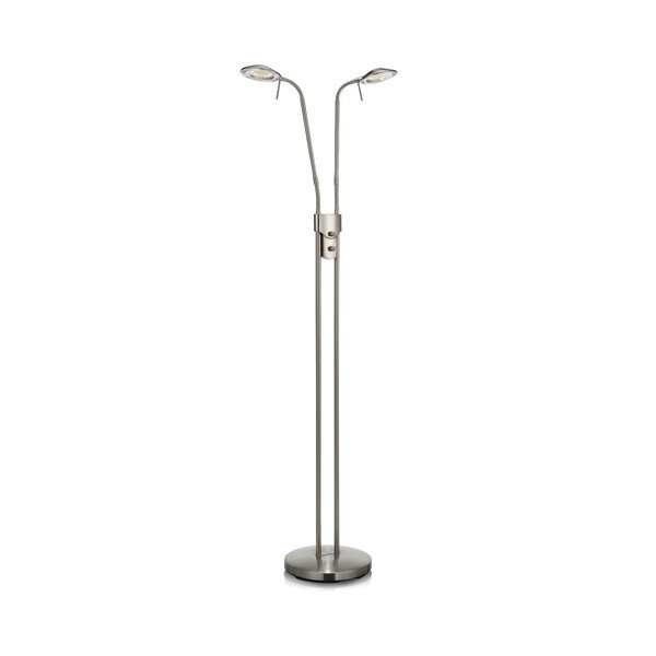 Lampada da terra argentata con paralume in metallo (altezza totale 135 cm) Hudson – Markslöjd