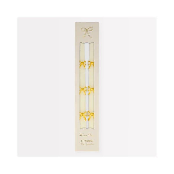 Candele in set da 2 pezzi tempo di combustione 5 h Bow - Meri Meri-image-2