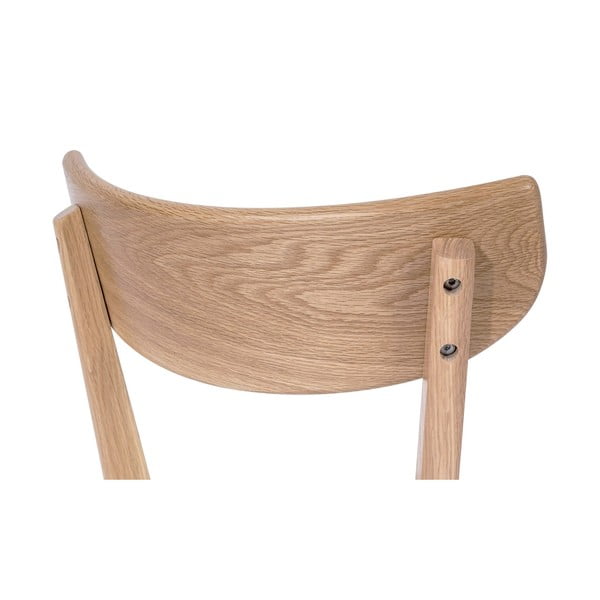 Sedia da pranzo in rovere con seduta bianca Arch - Bonami Essentials-image-4