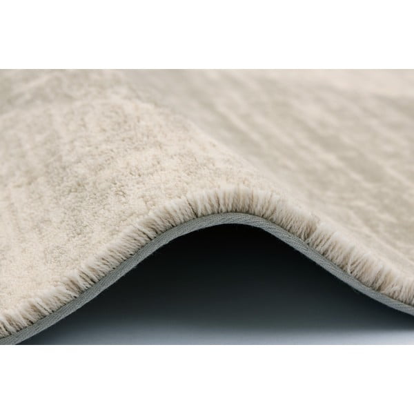 Tappeto beige in lana 133x190 cm Agnus Checkered – Agnella-image-3