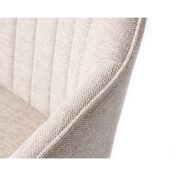 Sedia da pranzo beige in imbottito con braccioli Nolan – Unique Furniture-image-4