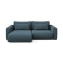 Divano angolare blu allungabile/con contenitore (con penisola a sinistra/con chaise lounge) Kapua – Makamii