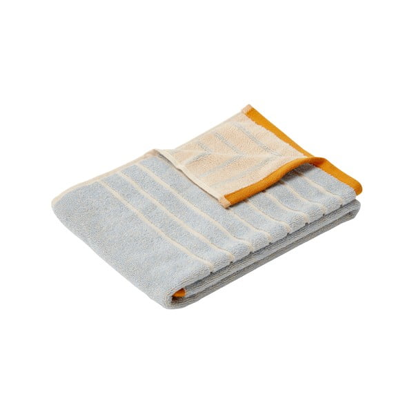 Asciugamano in cotone blu e arancione Dora, 50 x 100 cm - Hübsch
