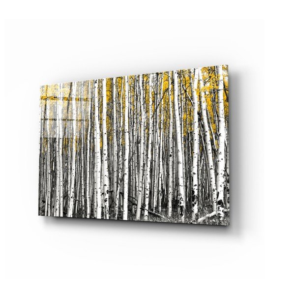 Pittura su vetro , 110 x 70 cm Yellow Forest - Insigne