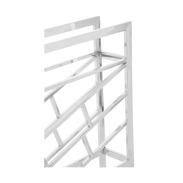 Portabottiglie in metallo argento lucido per 12 bottiglie Barolo - Premier Housewares-image-4