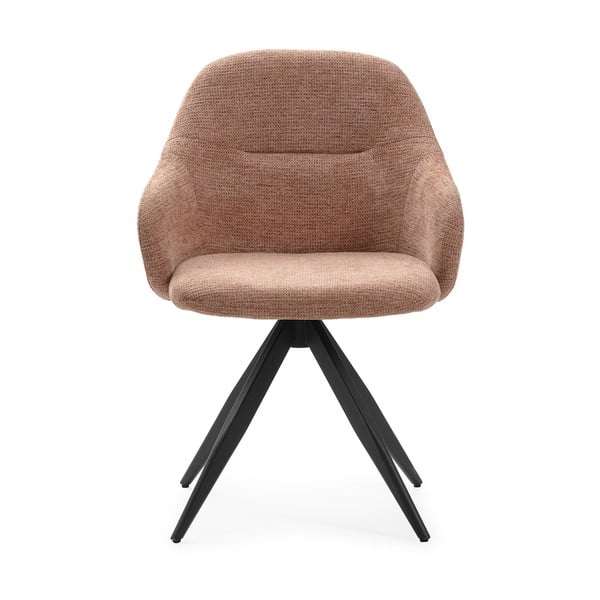 Set di sedie da pranzo marrone chiaro in imbottito con braccioli 2 pz Tamara – Marckeric-image-2