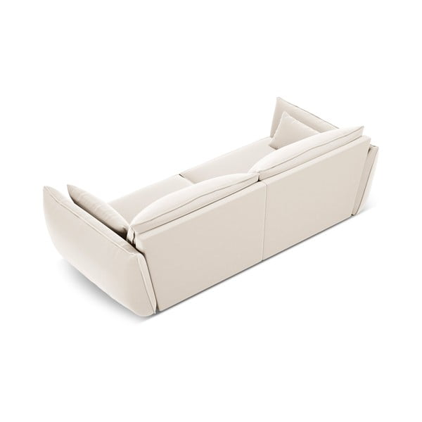 Divano beige con rivestimento in velluto 208 cm Vanda – Mazzini Sofas-image-3