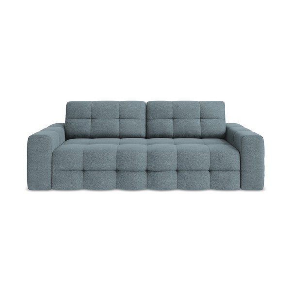 Divano blu allungabile con rivestimento in bouclé 255 cm Milu – Makamii