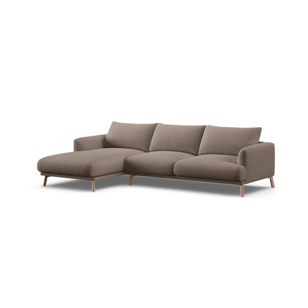 Divano angolare grigio tortora (con penisola a sinistra/con chaise lounge) Naomi – Micadoni 