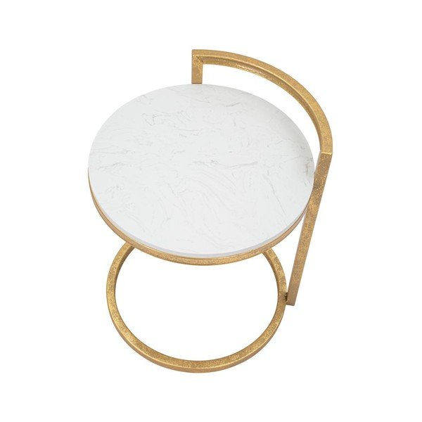 Tavolino rotondo con piano in marmo ø 40,5 cm Round Marble – Mauro Ferretti-image-4